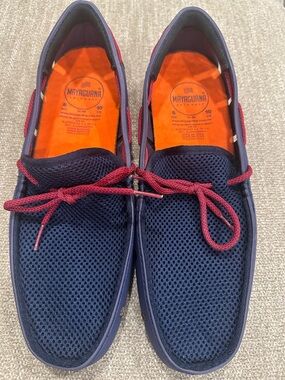 Mayaguana Swimwear Men's Vented Navy Blue Swim Loafers Size 10